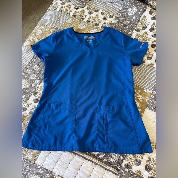 Grey’s Anatomy Women's New Royal Scrub Top - Picture 3 of 7